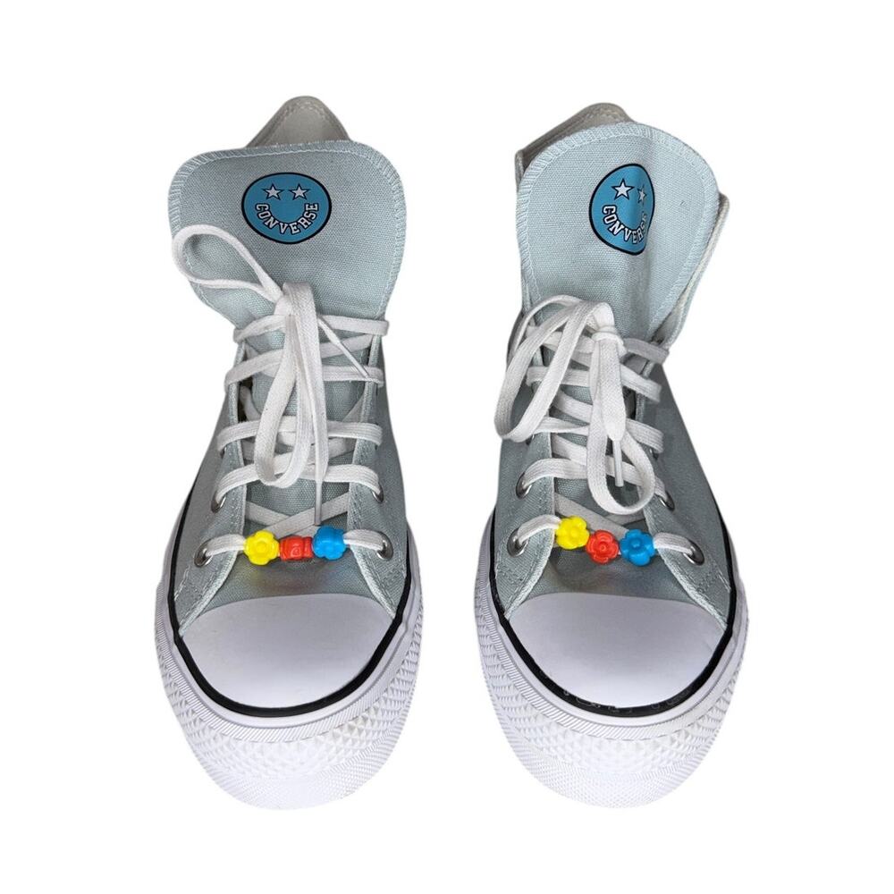 Chuck Taylor Converse All Stars Lift Platform Smiles High Top Sneakers Size 10 - Picture 8 of 12